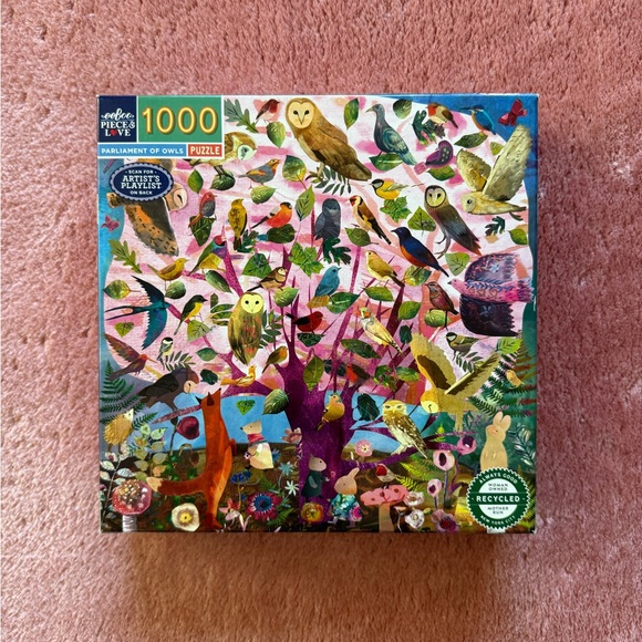 Eeboo Parliament of Owls 1000 piece puzzle - Picture 1 of 3